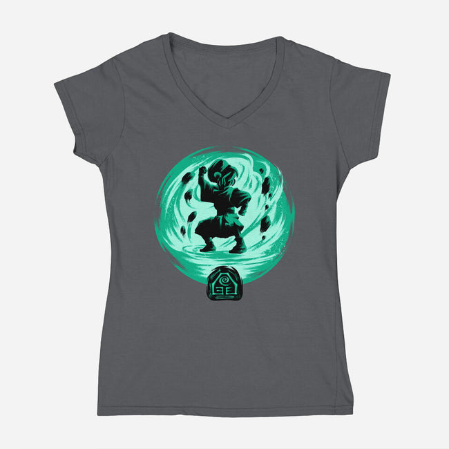 Master Of Earth Element-Womens-V-Neck-Tee-rmatix