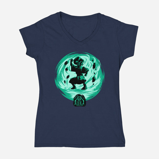 Master Of Earth Element-Womens-V-Neck-Tee-rmatix