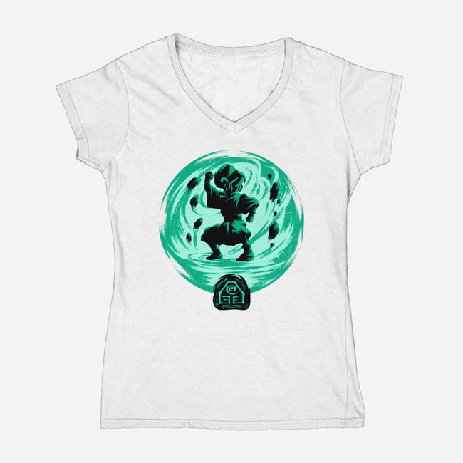 Master Of Earth Element-Womens-V-Neck-Tee-rmatix