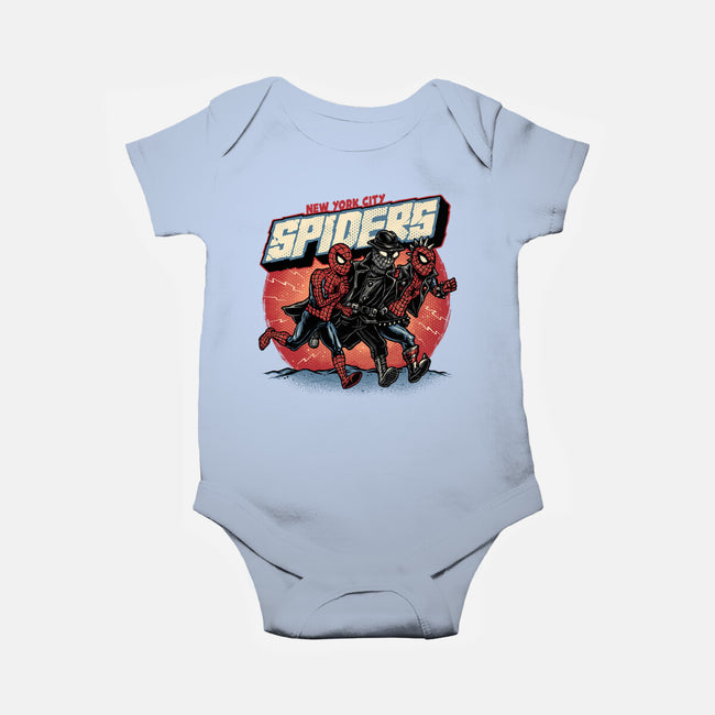 New York City Spiders-Baby-Basic-Onesie-glitchygorilla