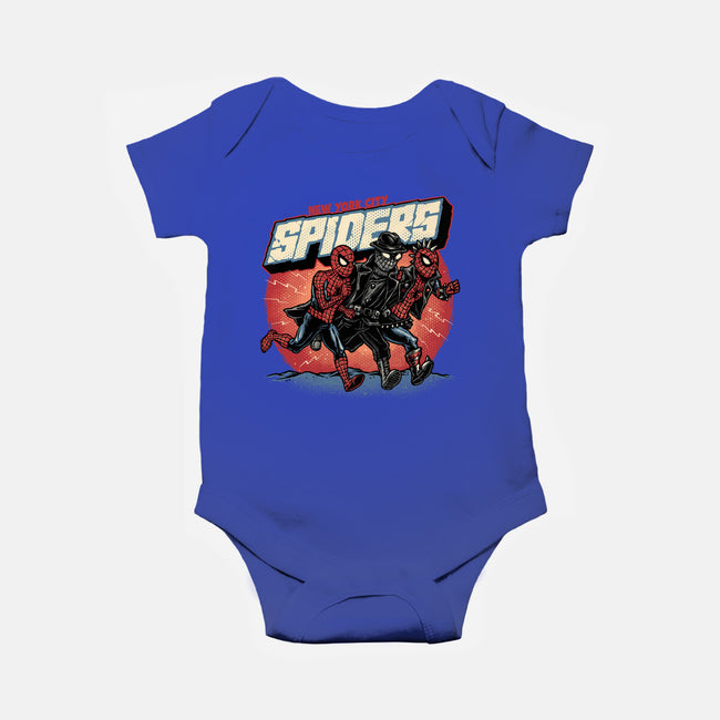 New York City Spiders-Baby-Basic-Onesie-glitchygorilla
