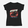 New York City Spiders-Womens-V-Neck-Tee-glitchygorilla