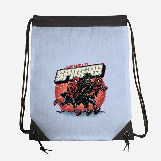 New York City Spiders-None-Drawstring-Bag-glitchygorilla