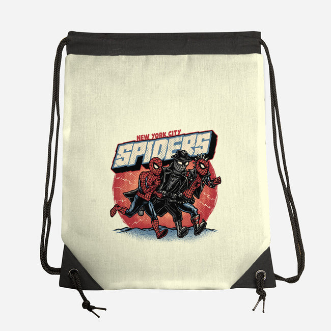 New York City Spiders-None-Drawstring-Bag-glitchygorilla