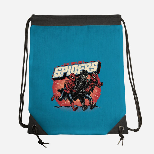 New York City Spiders-None-Drawstring-Bag-glitchygorilla