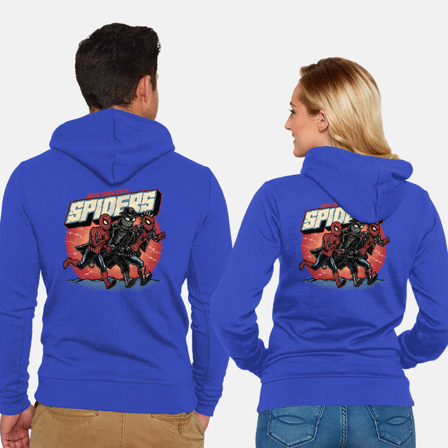 New York City Spiders-Unisex-Zip-Up-Sweatshirt-glitchygorilla