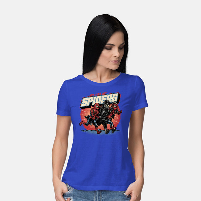 New York City Spiders-Womens-Basic-Tee-glitchygorilla