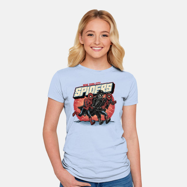 New York City Spiders-Womens-Fitted-Tee-glitchygorilla