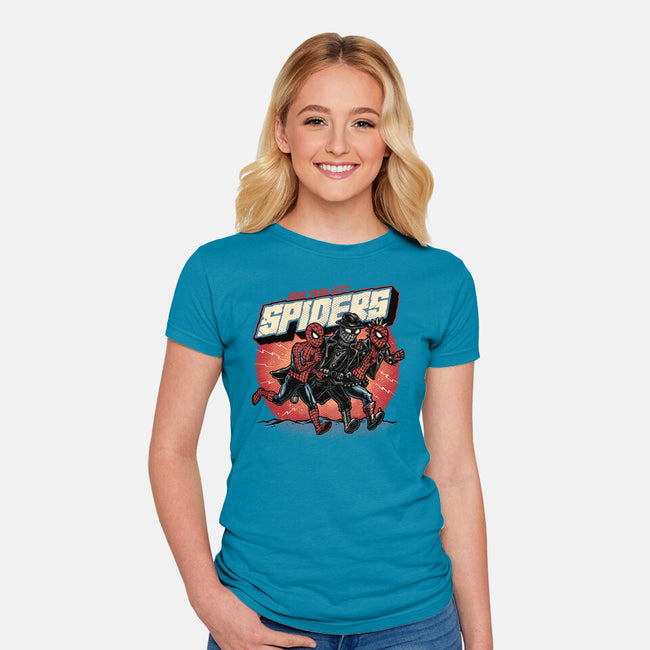New York City Spiders-Womens-Fitted-Tee-glitchygorilla
