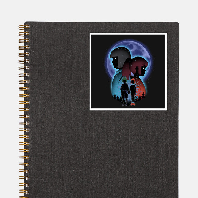 Dragon And Dreamer Moonlight-None-Glossy-Sticker-Astrobot Invention