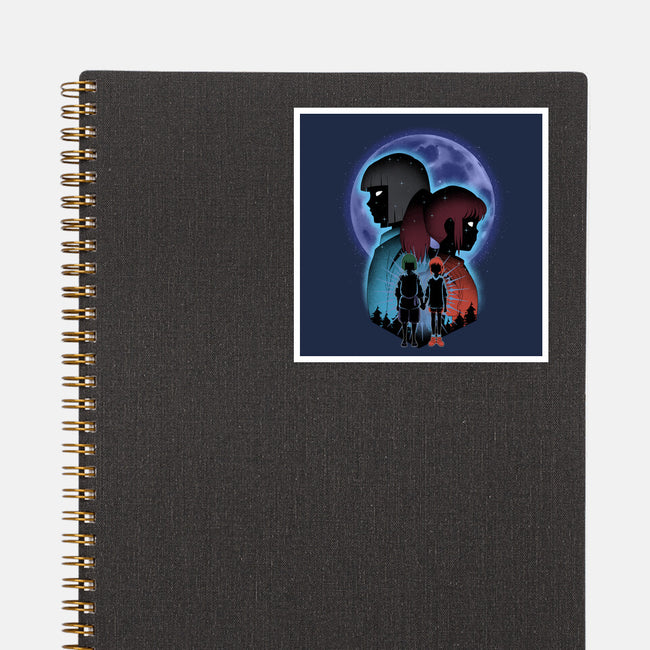 Dragon And Dreamer Moonlight-None-Glossy-Sticker-Astrobot Invention