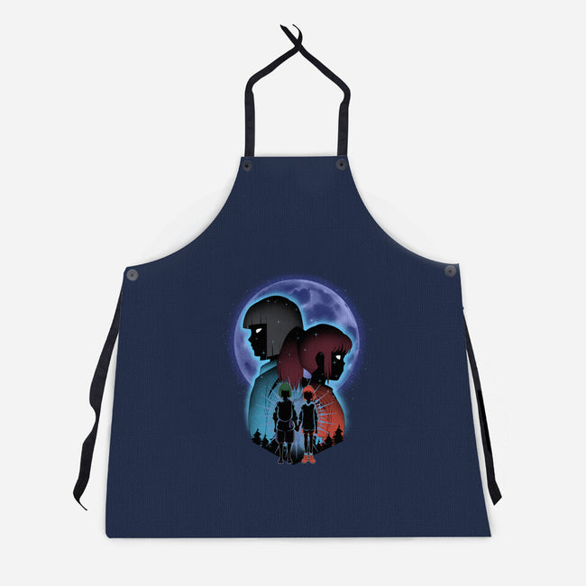 Dragon And Dreamer Moonlight-Unisex-Kitchen-Apron-Astrobot Invention