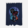 Dragon And Dreamer Moonlight-None-Polyester-Shower Curtain-Astrobot Invention