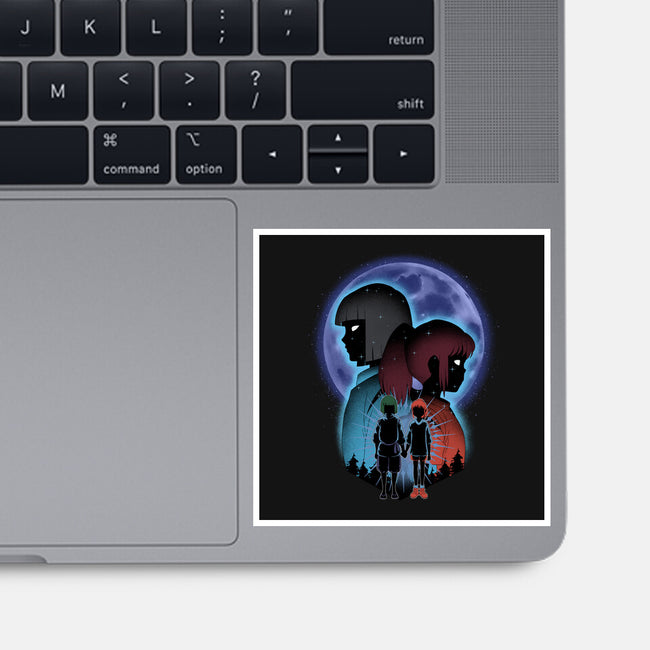 Dragon And Dreamer Moonlight-None-Glossy-Sticker-Astrobot Invention
