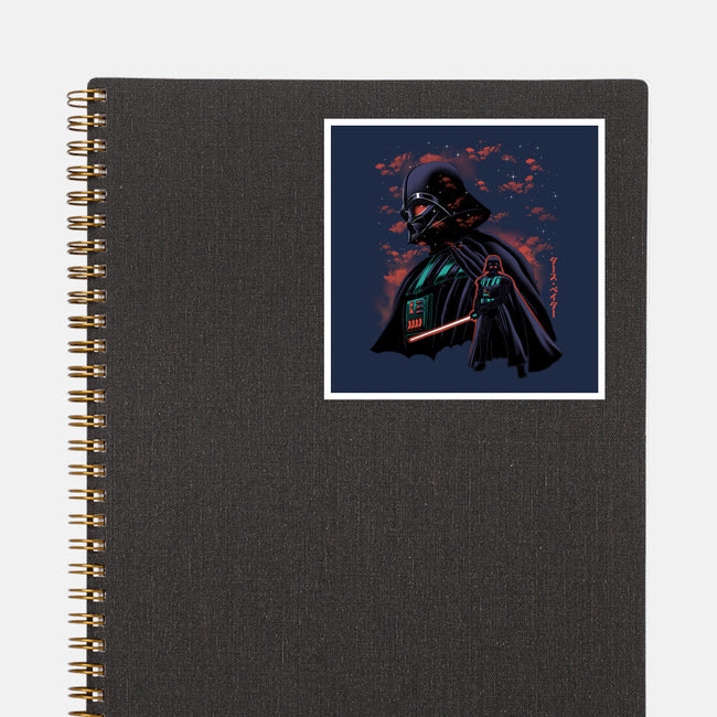 Dark Lord Nightsky Lineart-None-Glossy-Sticker-Astrobot Invention