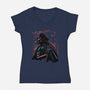Dark Lord Nightsky Lineart-Womens-V-Neck-Tee-Astrobot Invention