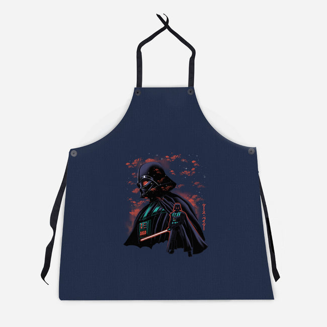 Dark Lord Nightsky Lineart-Unisex-Kitchen-Apron-Astrobot Invention