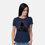 Dark Lord Nightsky Lineart-Womens-Basic-Tee-Astrobot Invention