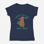 Napping Is Selfcare-Womens-V-Neck-Tee-worlddominationforcats