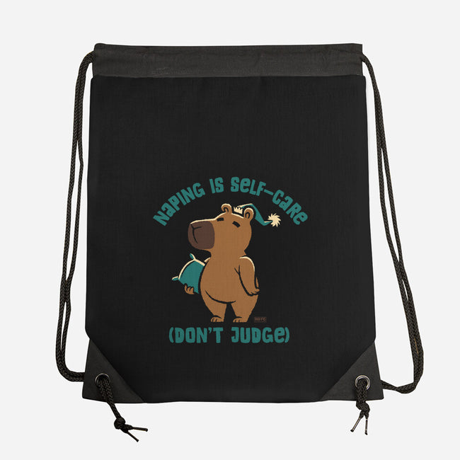 Napping Is Selfcare-None-Drawstring-Bag-worlddominationforcats
