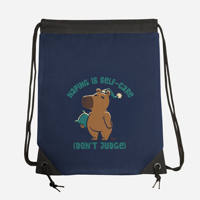 Napping Is Selfcare-None-Drawstring-Bag-worlddominationforcats