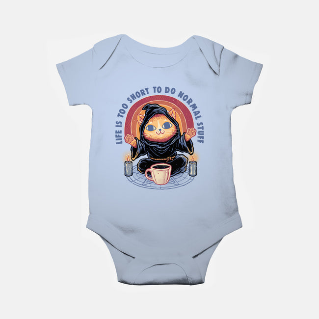 Don't Do Normal Stuff-Baby-Basic-Onesie-glitchygorilla