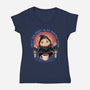 Don't Do Normal Stuff-Womens-V-Neck-Tee-glitchygorilla