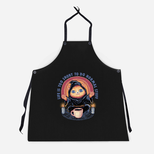 Don't Do Normal Stuff-Unisex-Kitchen-Apron-glitchygorilla