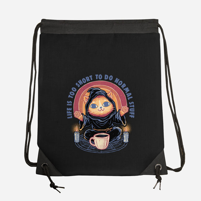 Don't Do Normal Stuff-None-Drawstring-Bag-glitchygorilla