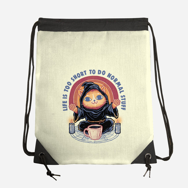 Don't Do Normal Stuff-None-Drawstring-Bag-glitchygorilla