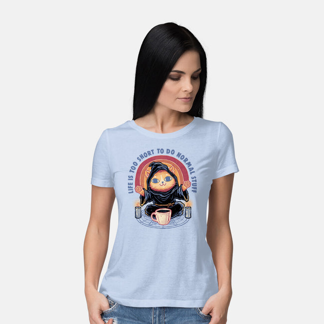 Don't Do Normal Stuff-Womens-Basic-Tee-glitchygorilla