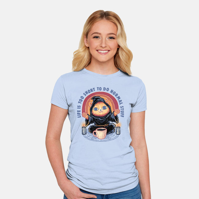 Don't Do Normal Stuff-Womens-Fitted-Tee-glitchygorilla