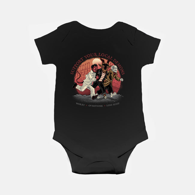Support Your Local Demons-Baby-Basic-Onesie-glitchygorilla