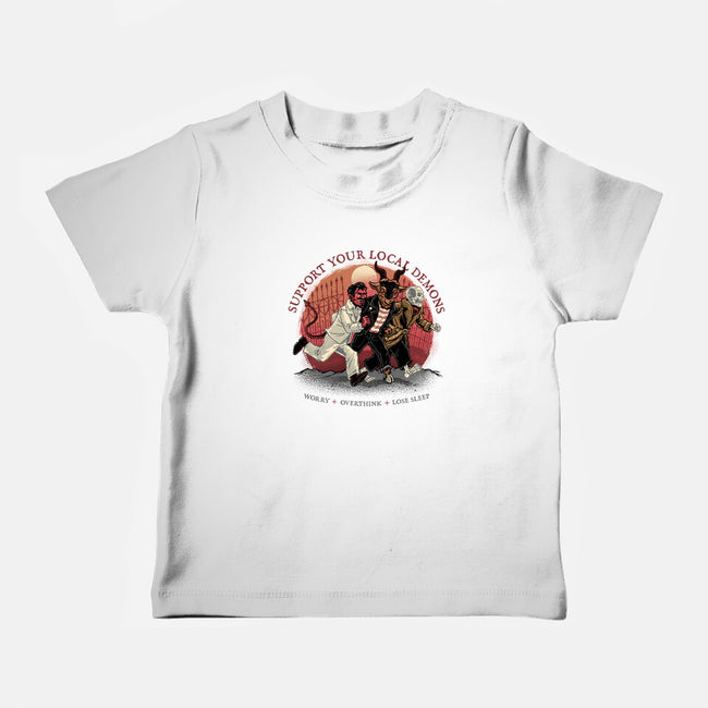 Support Your Local Demons-Baby-Basic-Tee-glitchygorilla