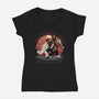 Support Your Local Demons-Womens-V-Neck-Tee-glitchygorilla