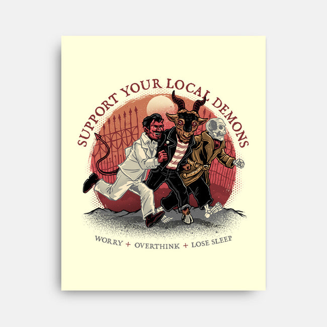 Support Your Local Demons-None-Stretched-Canvas-glitchygorilla