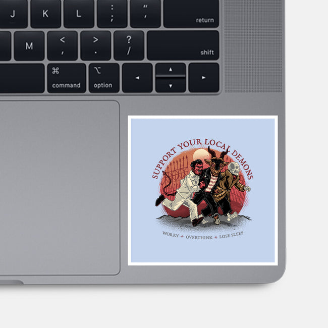 Support Your Local Demons-None-Glossy-Sticker-glitchygorilla