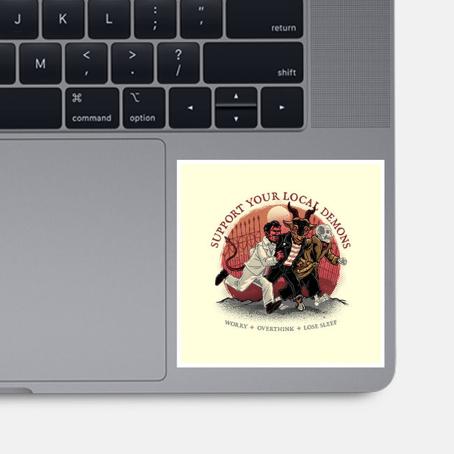 Support Your Local Demons-None-Glossy-Sticker-glitchygorilla