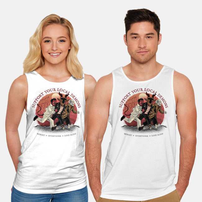 Support Your Local Demons-Unisex-Basic-Tank-glitchygorilla