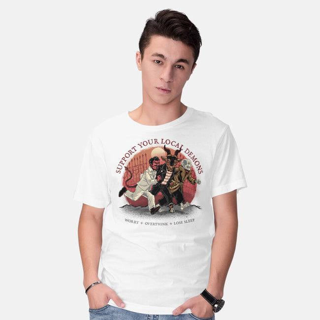 Support Your Local Demons-Mens-Basic-Tee-glitchygorilla
