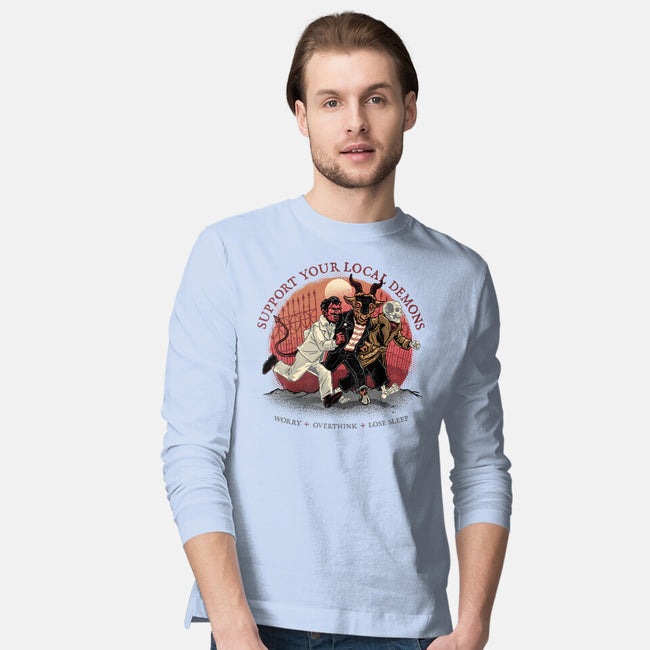 Support Your Local Demons-Mens-Long Sleeved-Tee-glitchygorilla