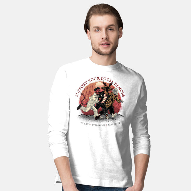 Support Your Local Demons-Mens-Long Sleeved-Tee-glitchygorilla