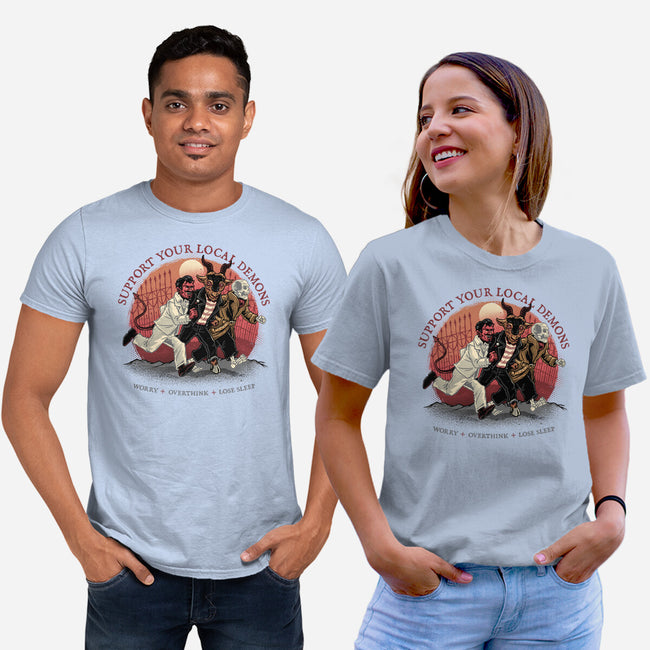 Support Your Local Demons-Unisex-Basic-Tee-glitchygorilla