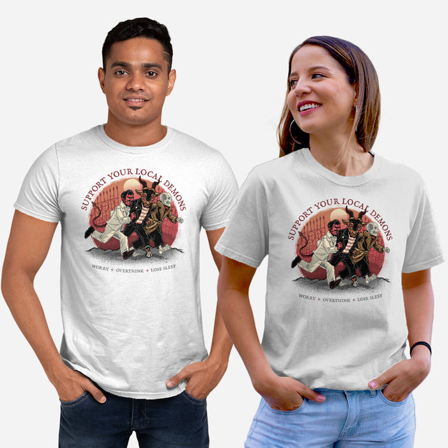 Support Your Local Demons-Unisex-Basic-Tee-glitchygorilla