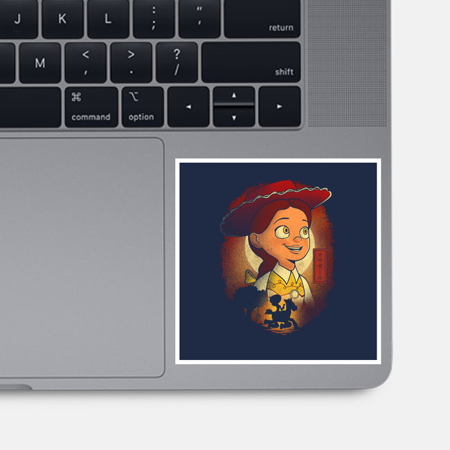 The Cowgirl-None-Glossy-Sticker-grevalra