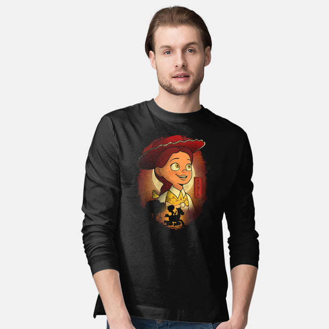 The Cowgirl-Mens-Long Sleeved-Tee-grevalra
