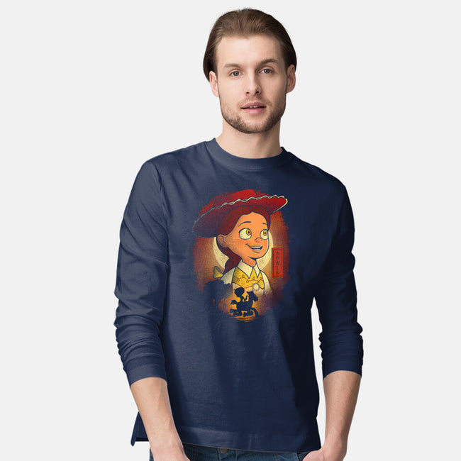 The Cowgirl-Mens-Long Sleeved-Tee-grevalra
