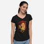 The Cowgirl-Womens-V-Neck-Tee-grevalra