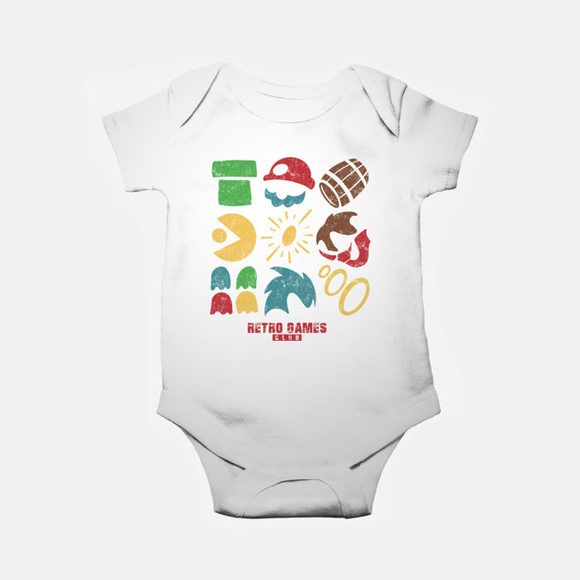Retro Games Club-Baby-Basic-Onesie-spoilerinc