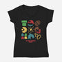 Retro Games Club-Womens-V-Neck-Tee-spoilerinc